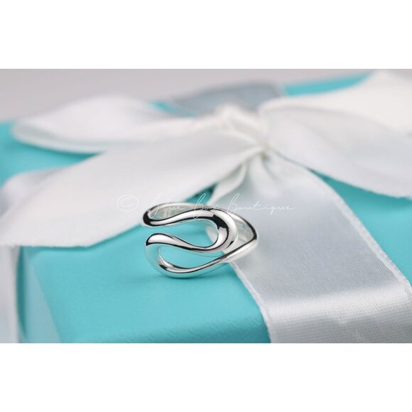 Tiffany & Co. Ring Vintage Elsa Peretti Open Wave Band Ring in Sterling Size 7 - Picture 6 of 8